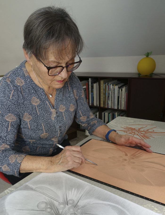 Michèle Joffrion expo graveurs Abbaye de Trizay 2019