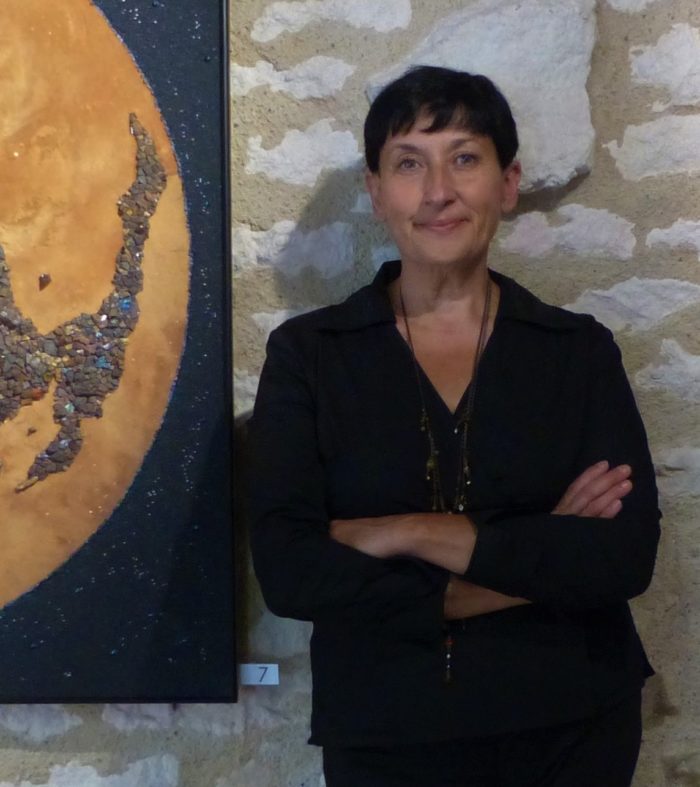 Marie-Laure Bourbon mosaïste d'art abbaye de Trizay expo 20 mai 5 juillet 2020